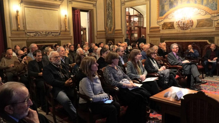 Persones assistents de l'Acte Institucional Cent anys d'Einstein a Barcelona.